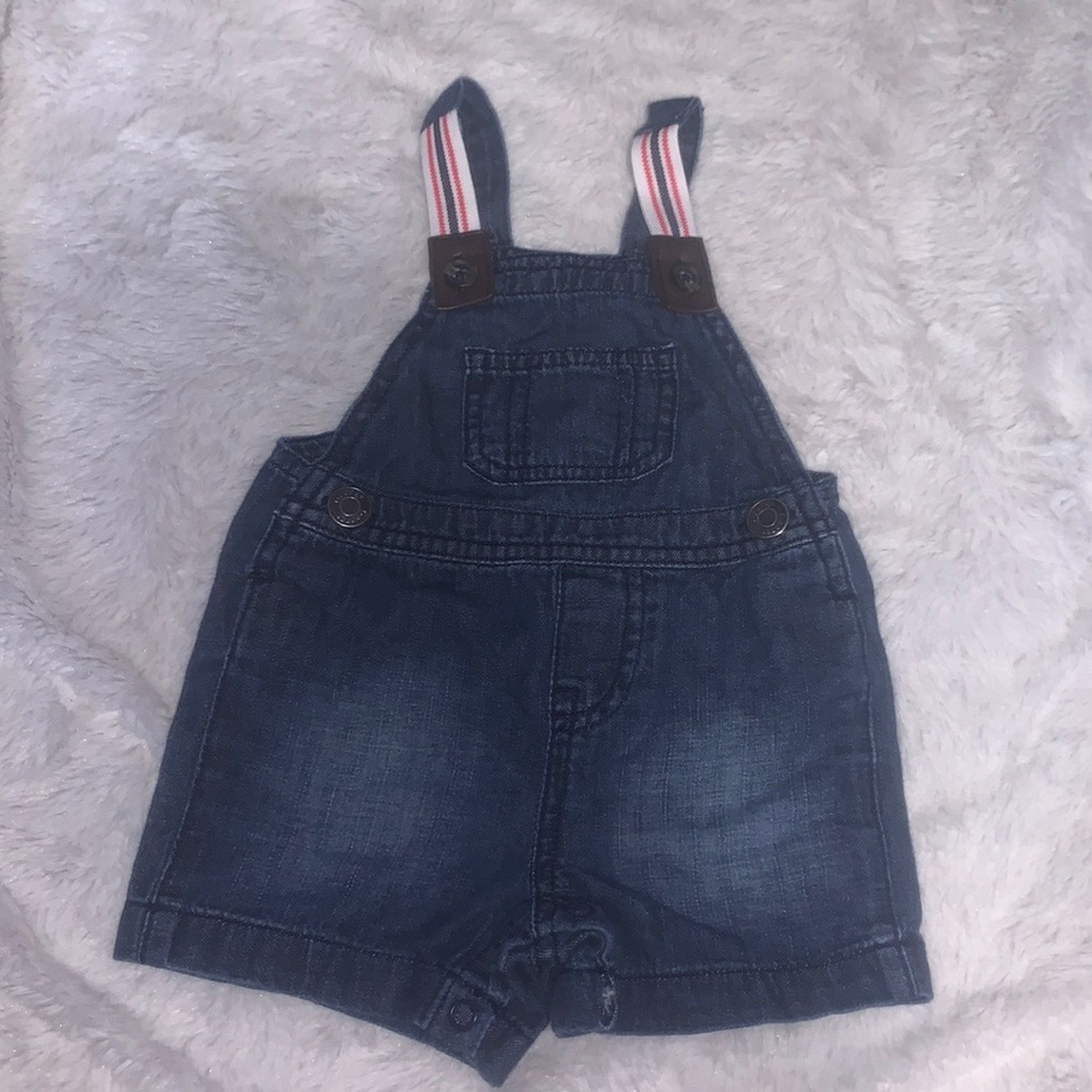 George denim blue shorts overalls